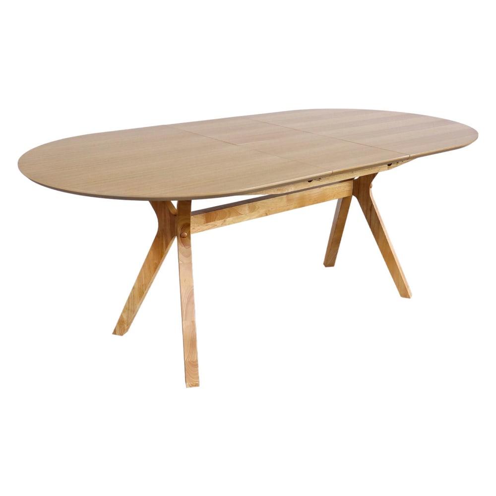 Table à manger oblongue extensible, 4-8 personnes