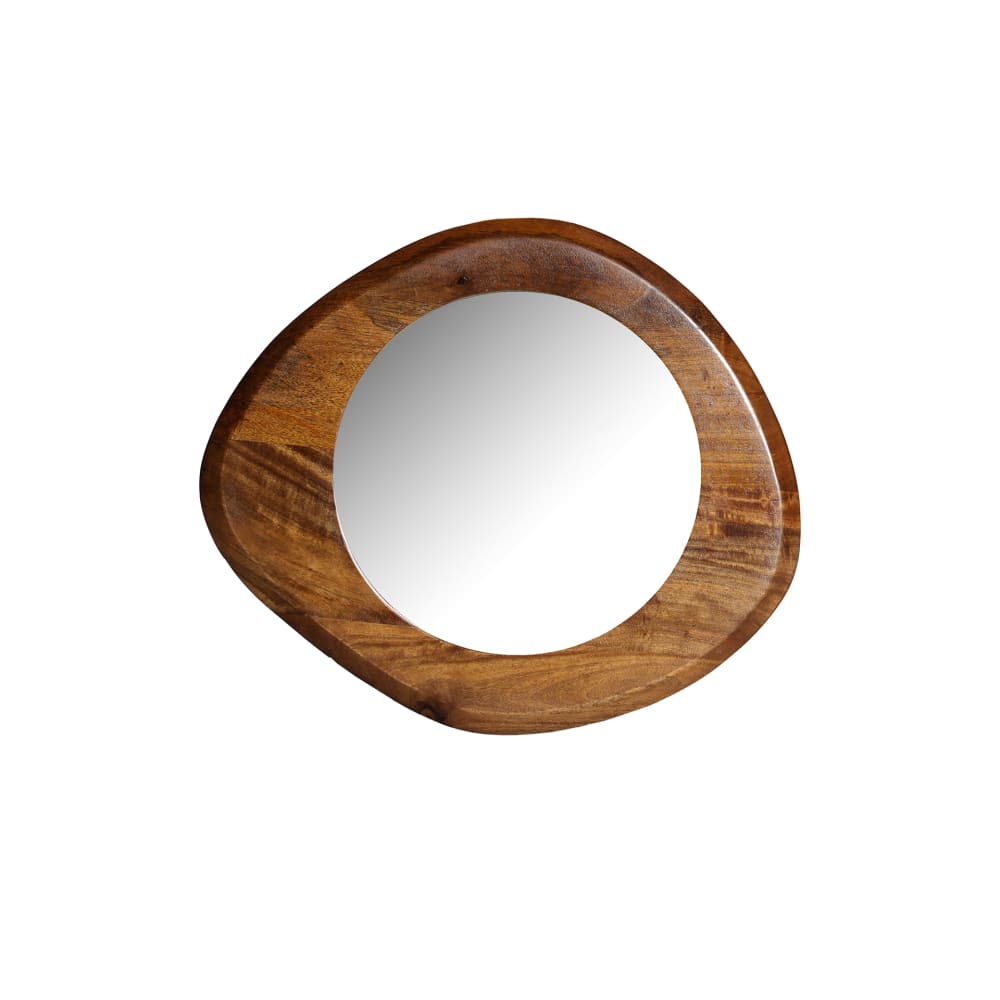 Miroir en bois de mangue marron 50x2x44 cm