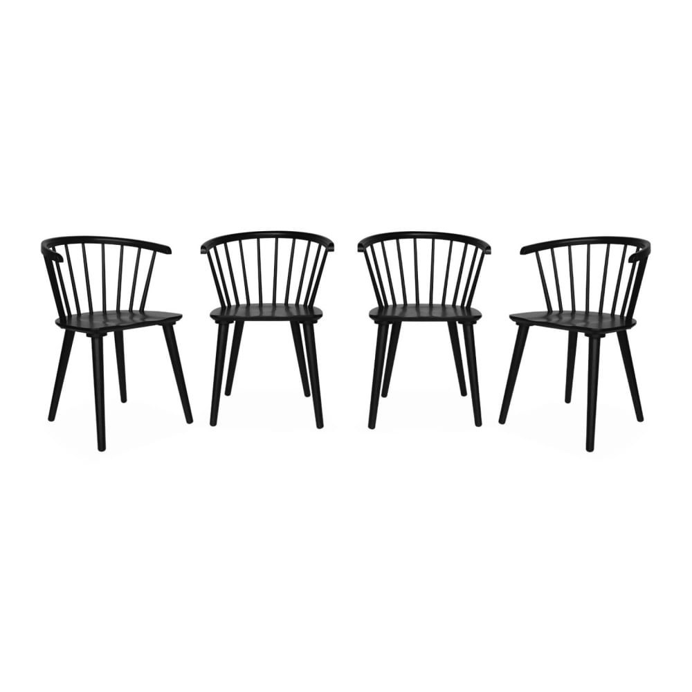Lot de 4 chaises noires
