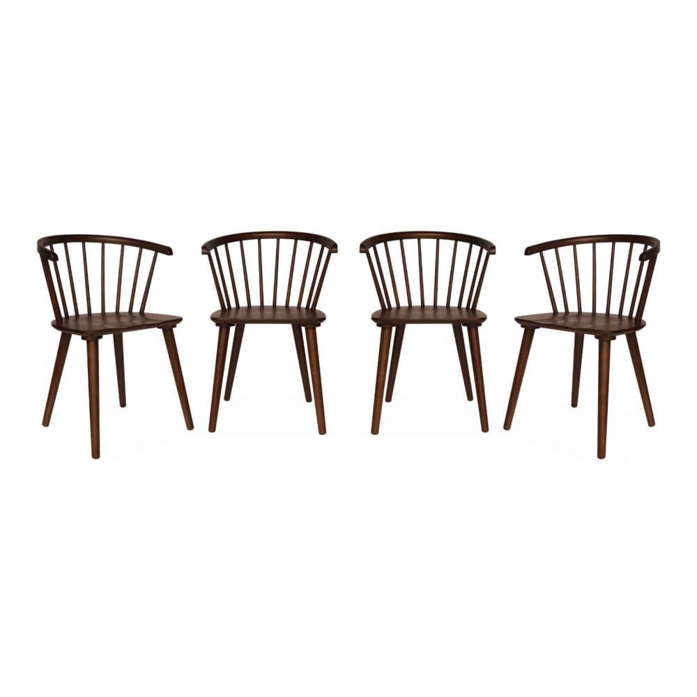 Lot de 4 chaises noyer