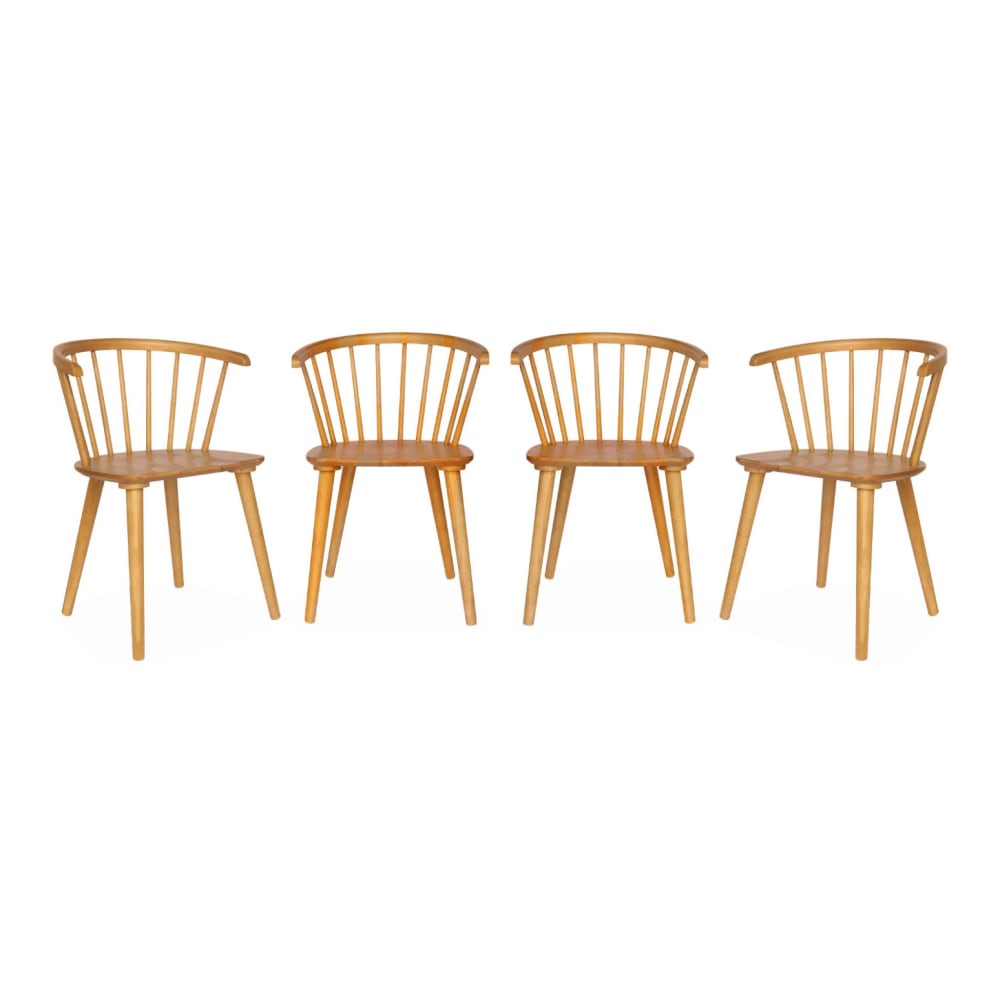Lot de 4 chaises naturelles