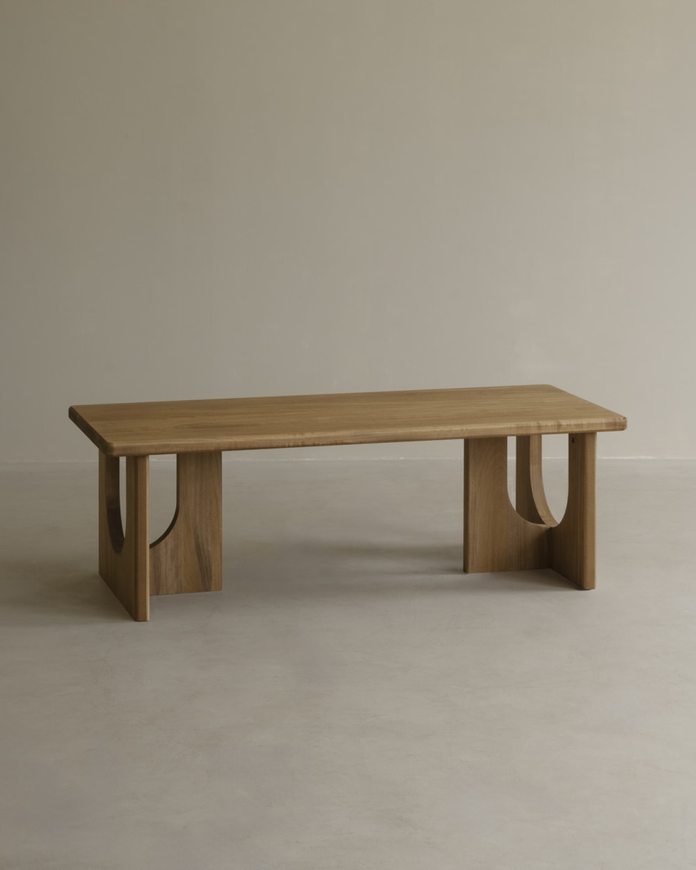 Table basse en bois massif de peuplier 120x50cm