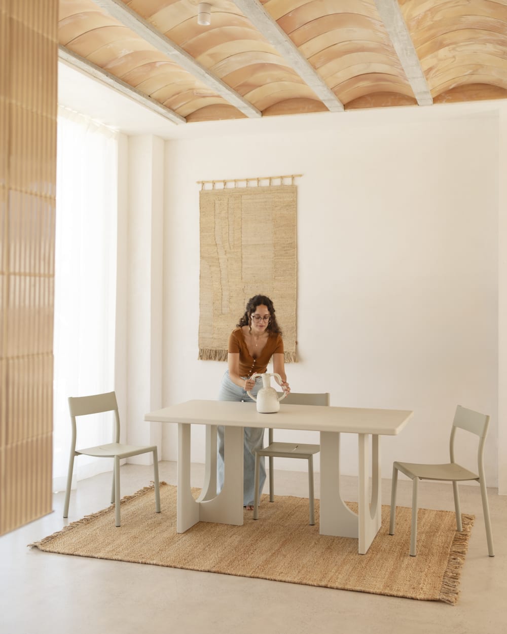 Table à manger en microciment