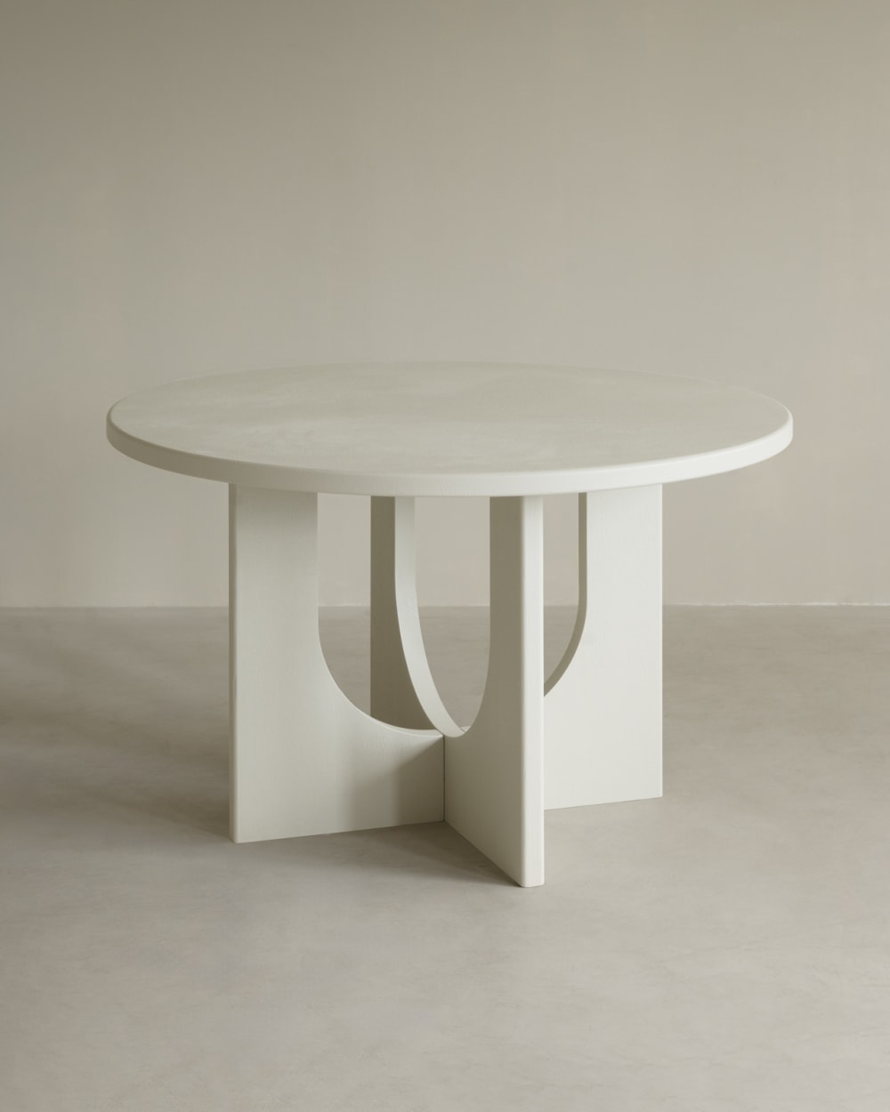 Table à manger ronde en microciment 160x75cm