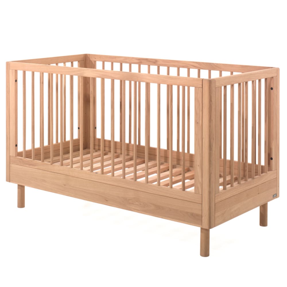 Lit bébé évolutif en chêne massif 70x140