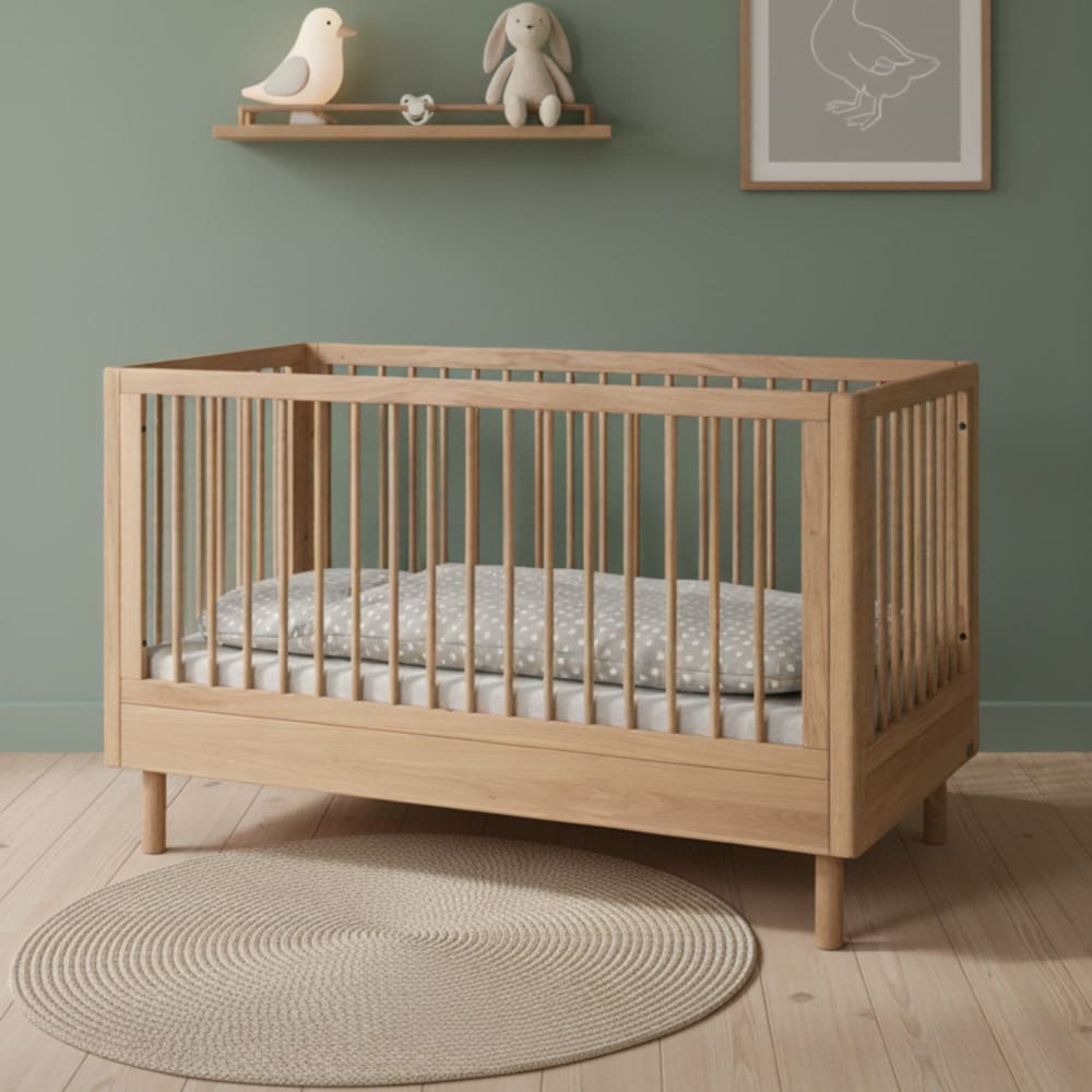 Lit bébé évolutif en chêne massif 70x140 - Maisons du Monde