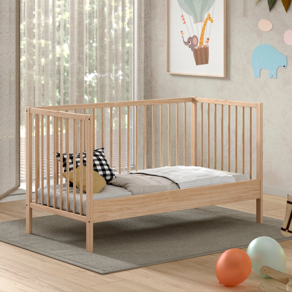 Lit bébé évolutif en hêtre massif 70x140 - image 2