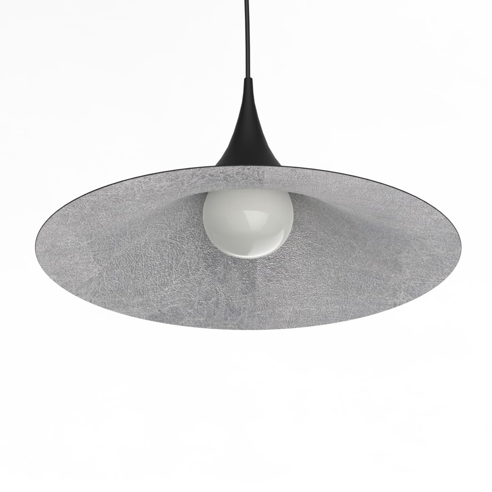 Louie - lampe à suspension en métal argenté nero e27 — vue 4