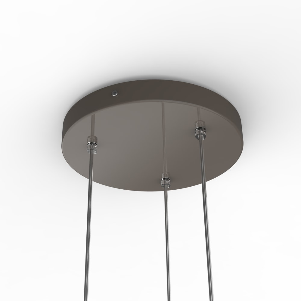 Suspension en métal gris brillant LED 4000k — vue 4