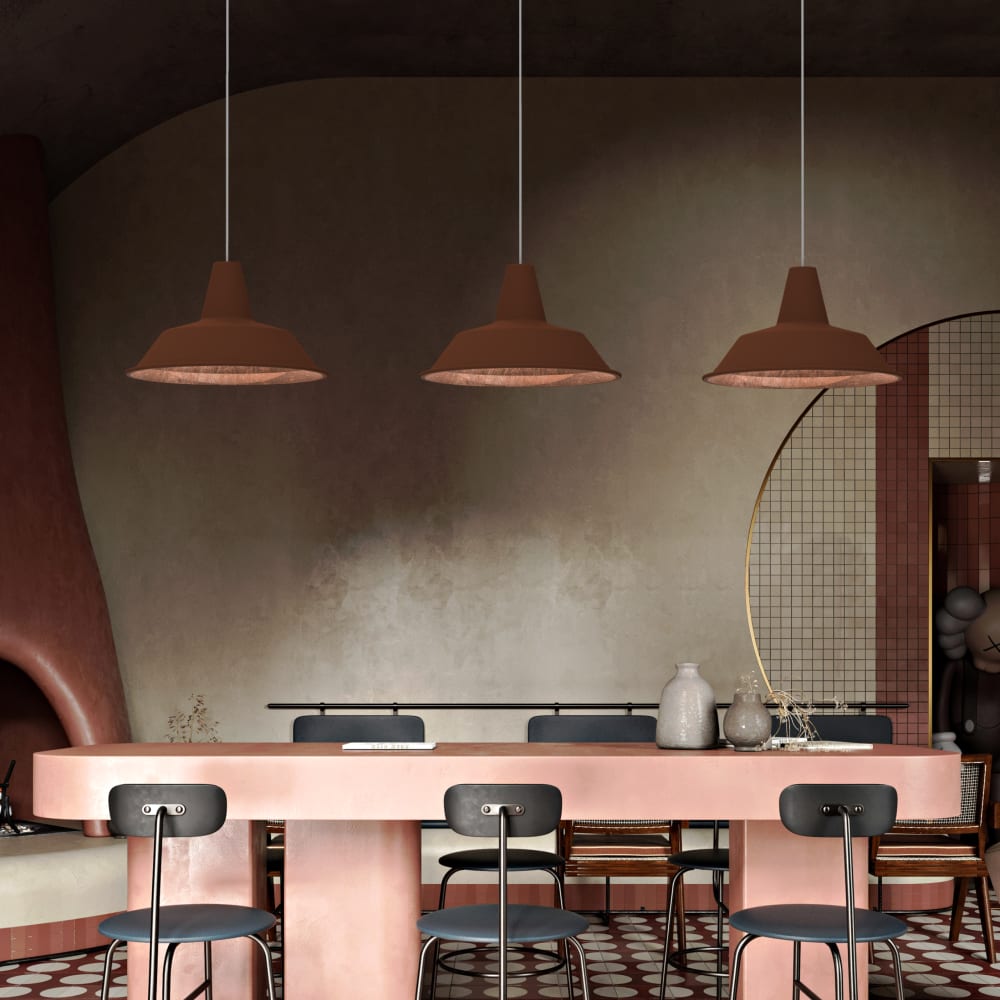 Duna - lampe à suspension en métal cuivre corten e27 — vue 3