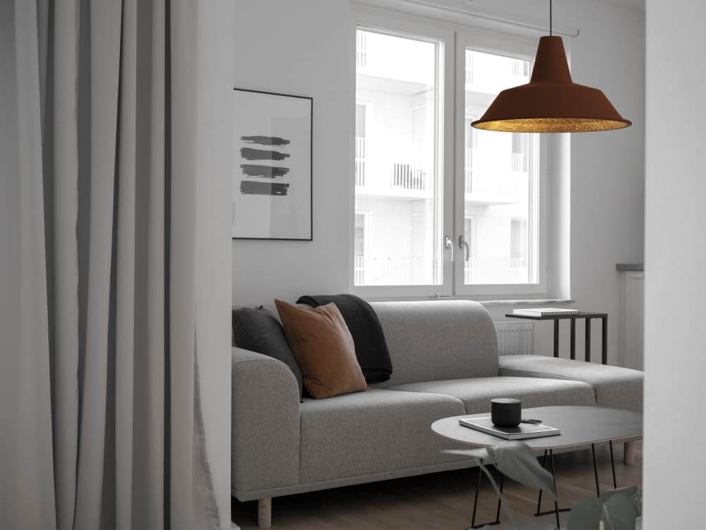 Duna - lampe à suspension en métal cuivre corten e27 — vue 4
