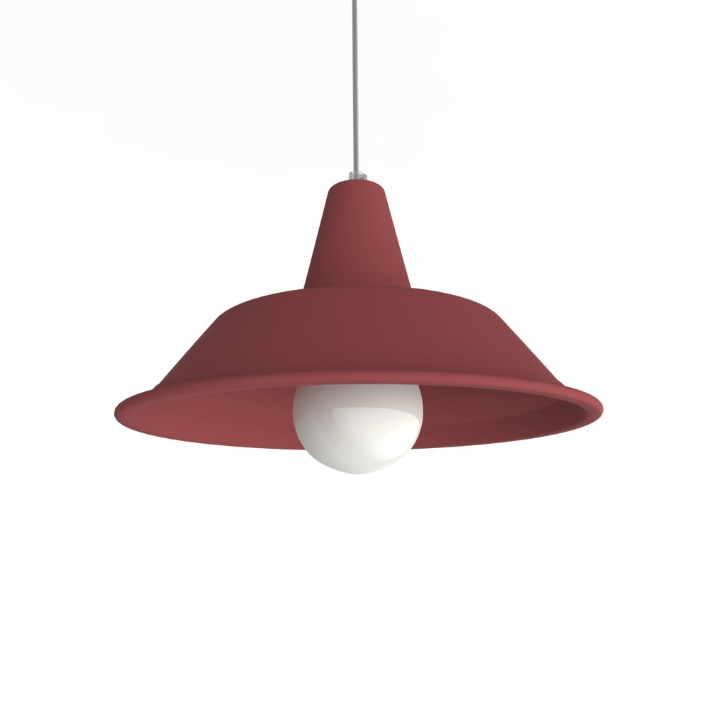 Suspension en métal rouge E27