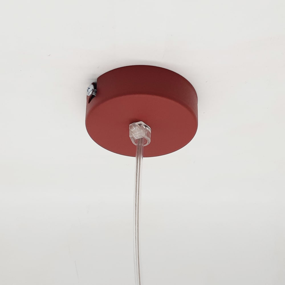 Duna - lampe à suspension en métal rouge e27 — vue 4