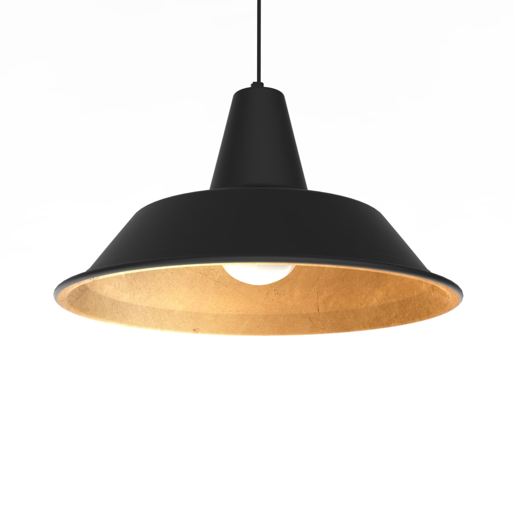 Duna - lampe à suspension en métal doré nero e27