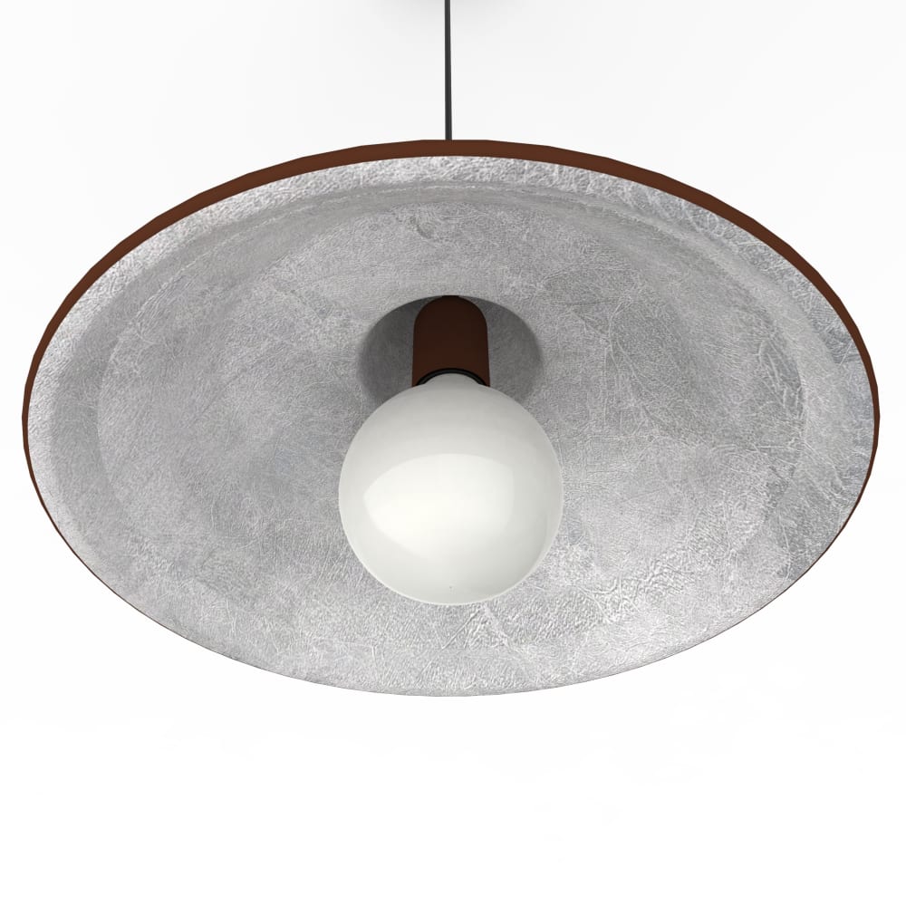 Duna - lampe à suspension en métal argenté corten e27 — vue 4