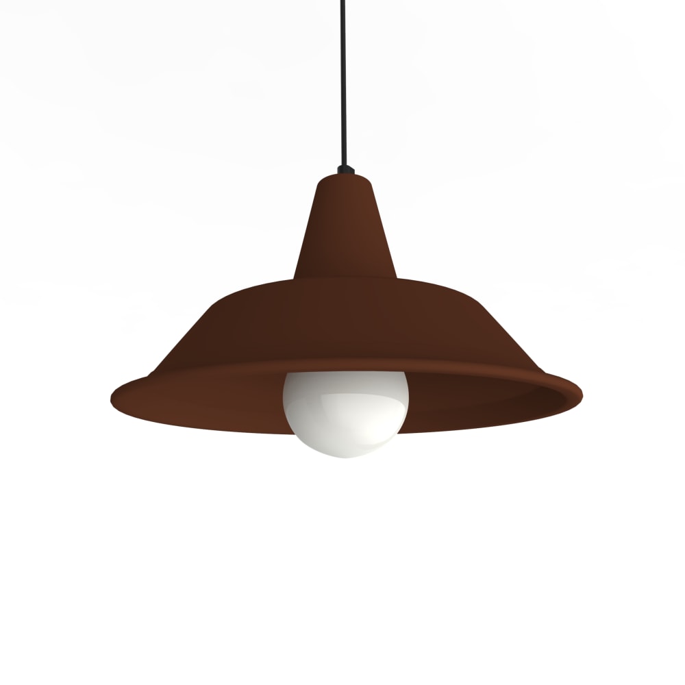 Suspension en métal marron E27