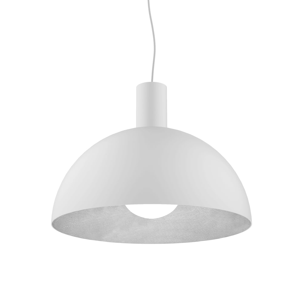 Zenit - lampe à suspension en métal argenté bianco e27