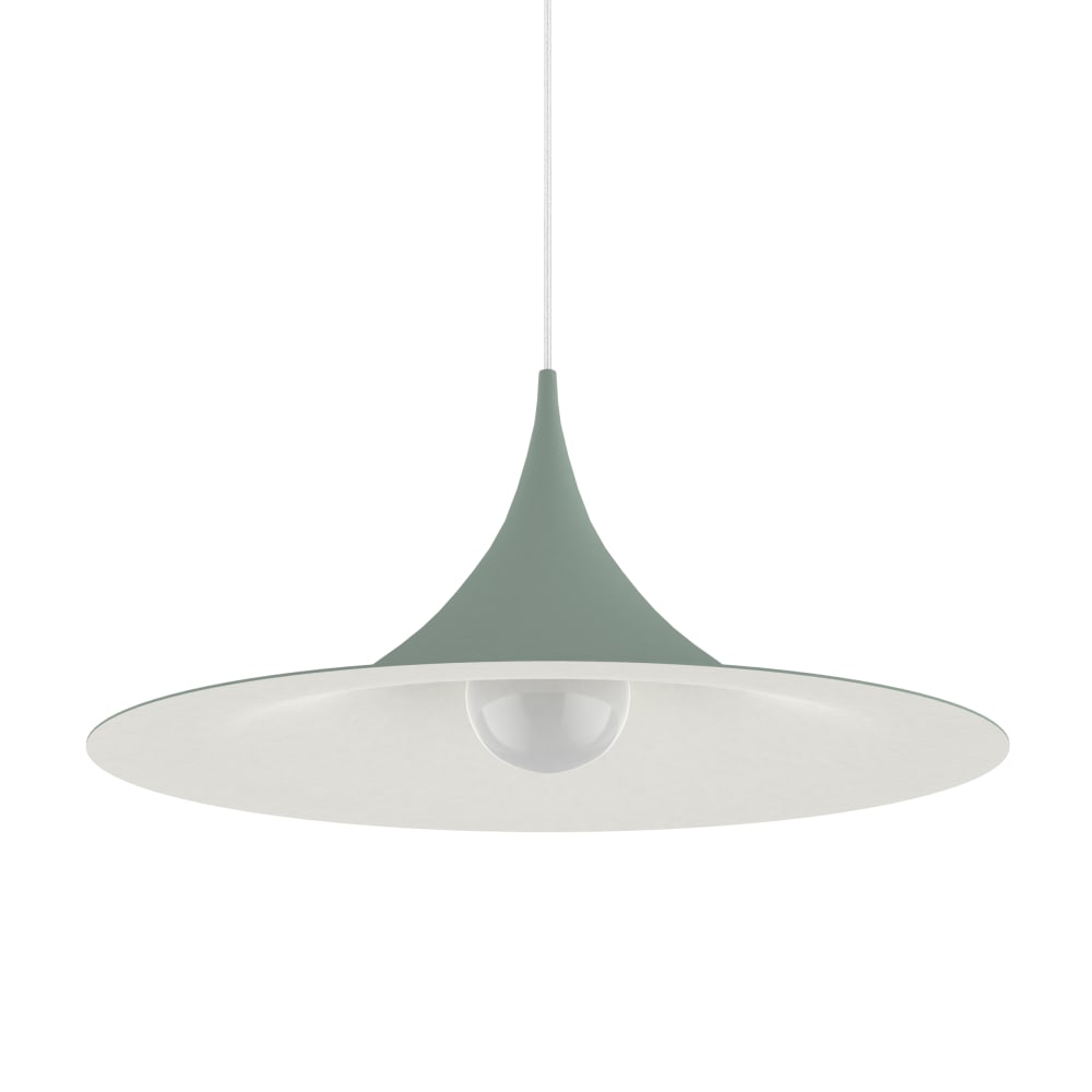 Suspension en métal vert et blanc interne E27