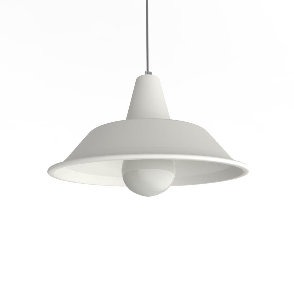 Duna - lampe à suspension en métal blanc e27