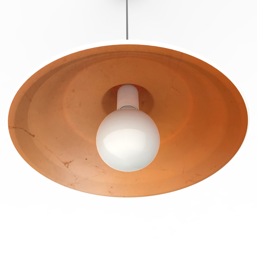 Duna - lampe à suspension en métal cuivre bianco e27 — vue 4