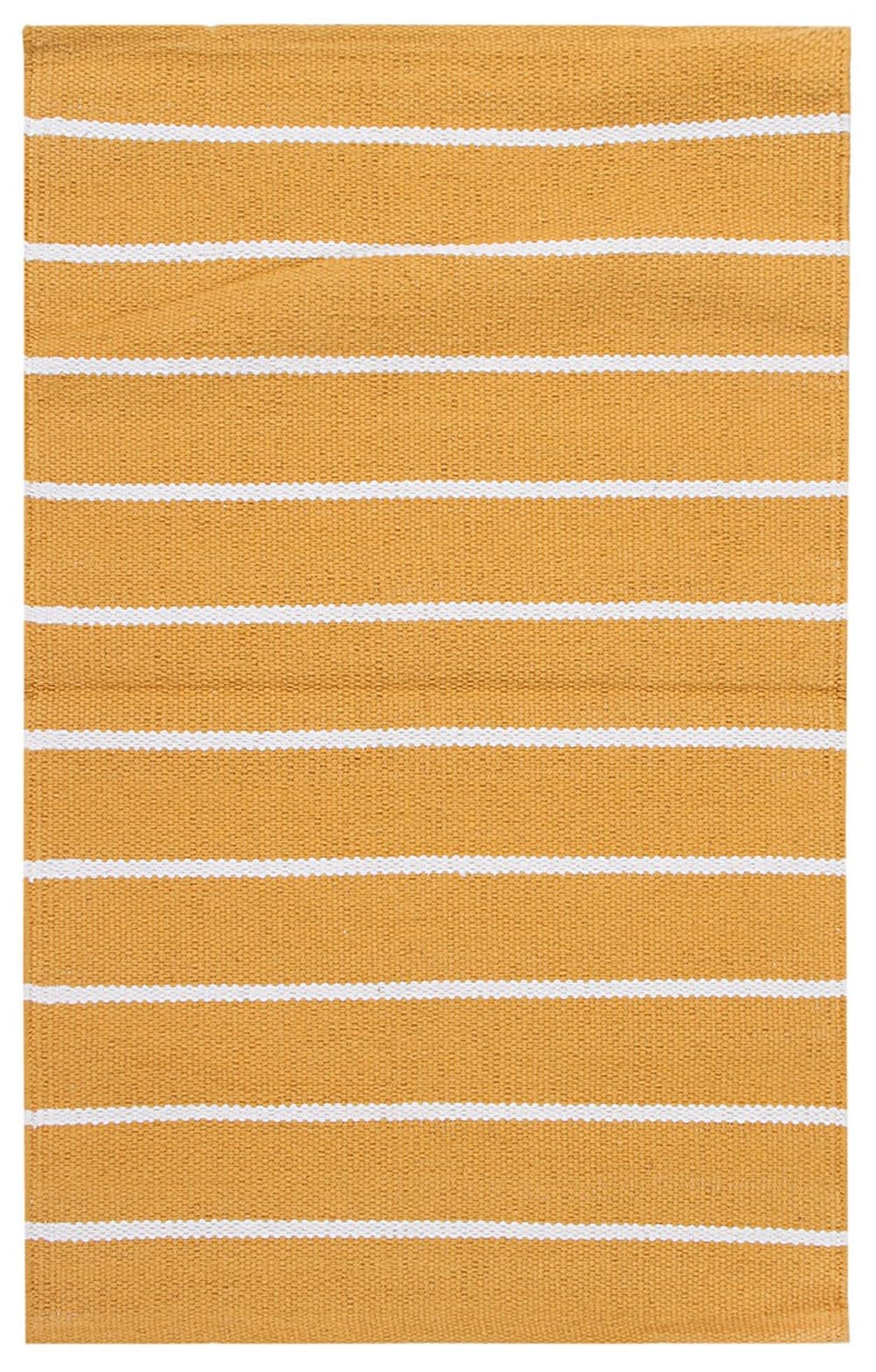 Carpet Living Waschbarer Küchenteppich aus Baumwolle, 60x180 cm, Gelb style modern Gelb Baumwolle