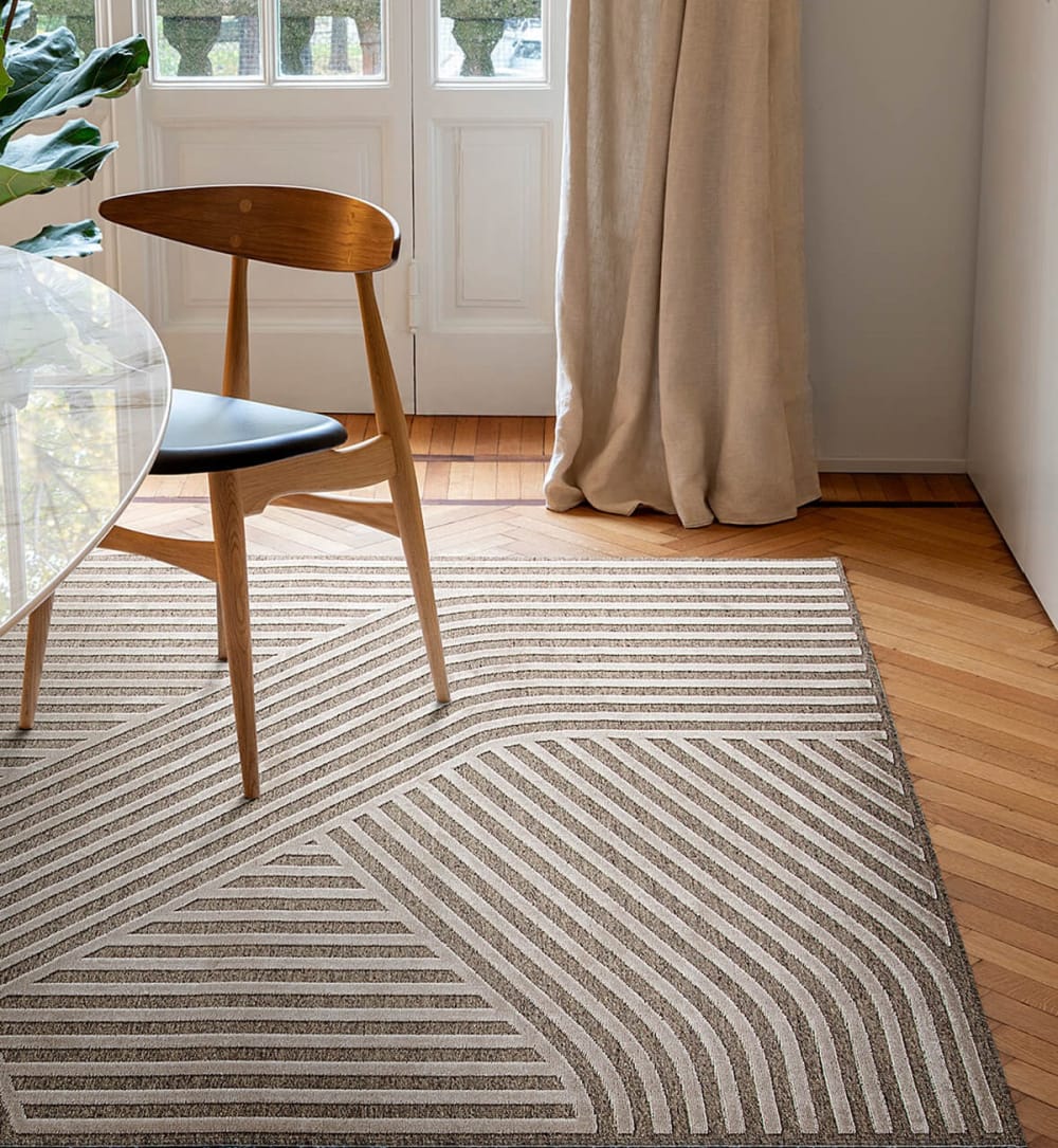 Novatrend Teppich Modern Design, 160x230 cm, mehrfarbig style modern Beige Viskose