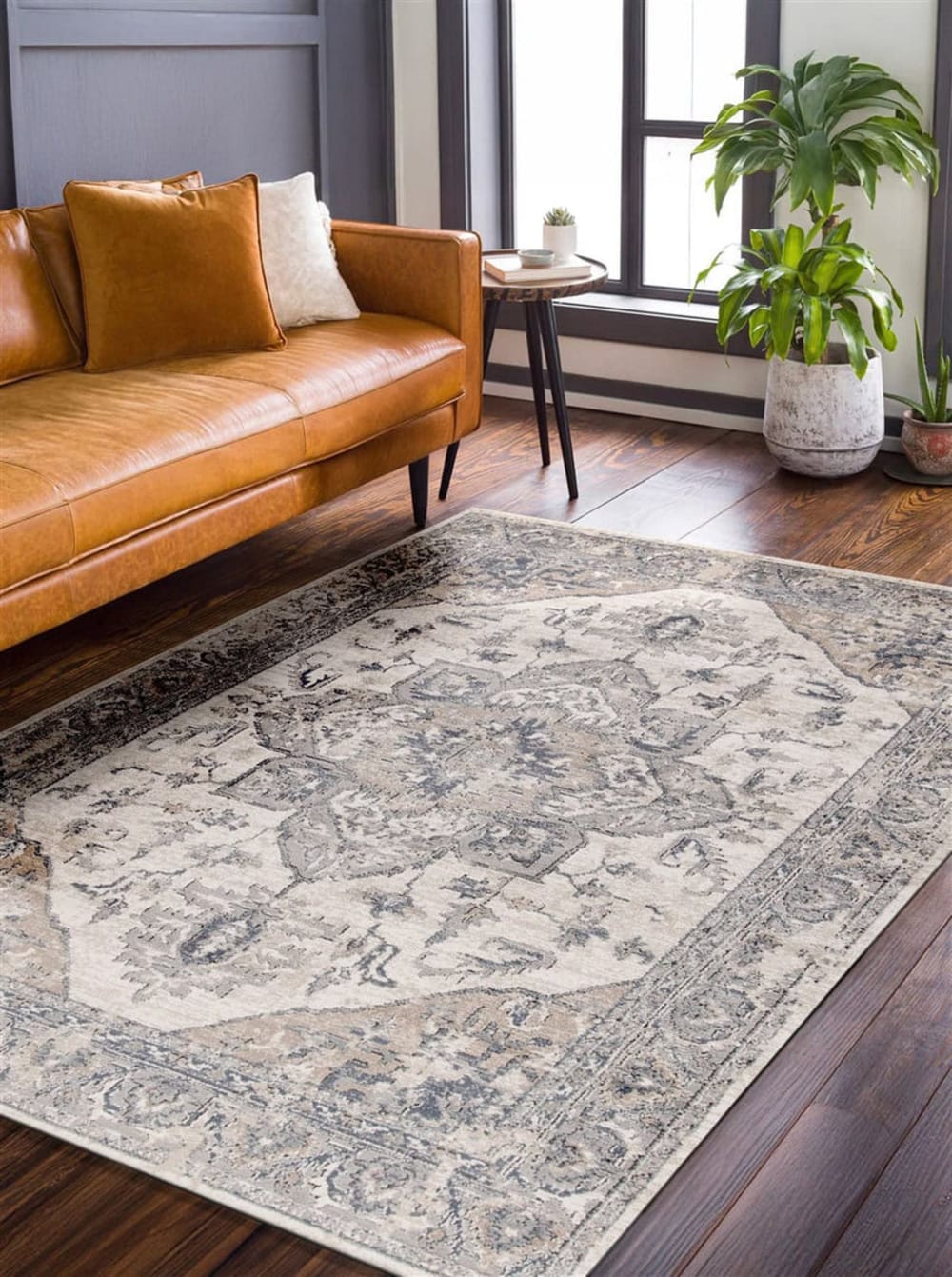 Carpet Living Teppich Vintage Orient, 60x180cm, grau Braun Pp - Polypropylen