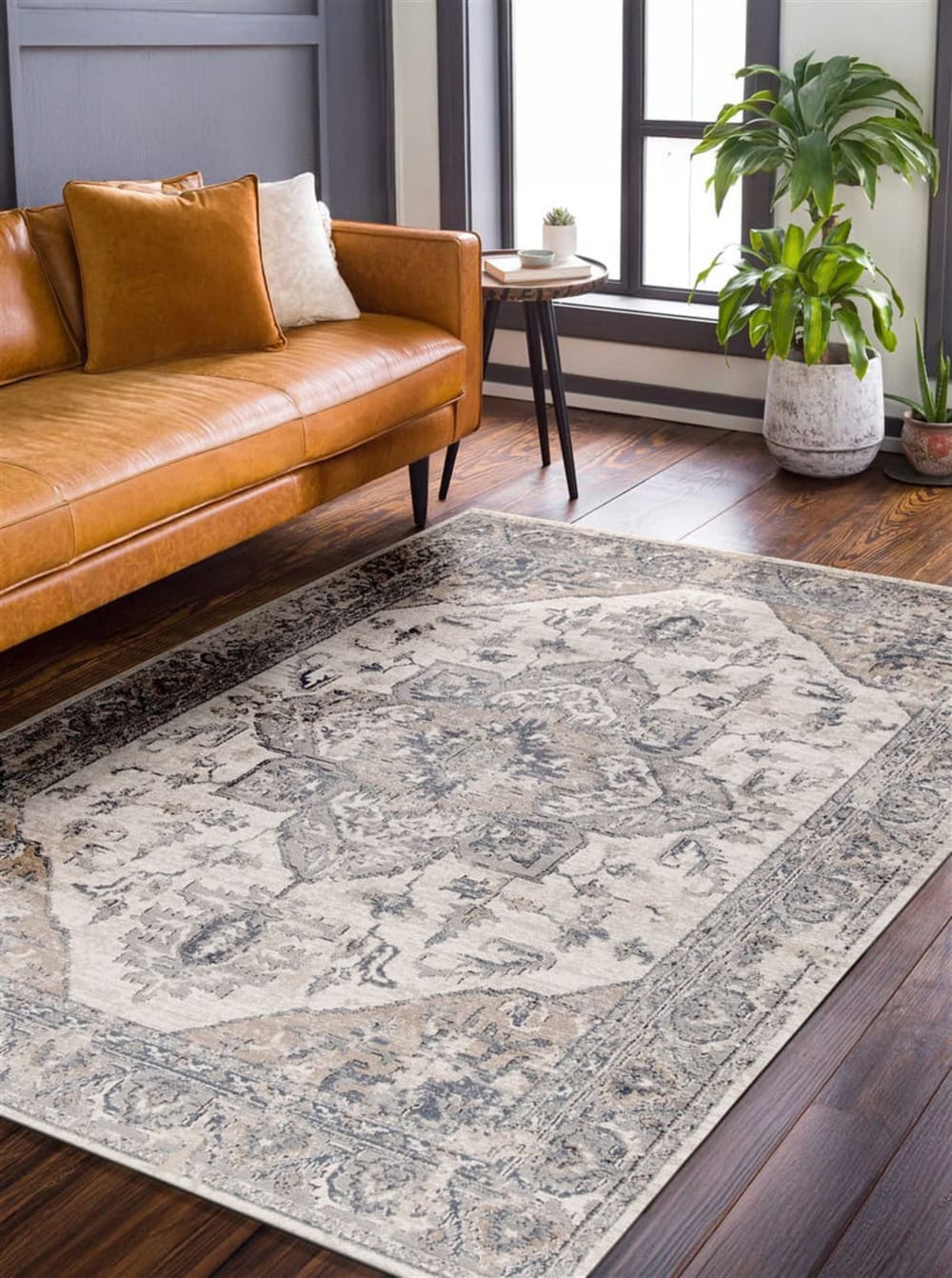 Carpet Living Teppich Vintage Orient, 60x120cm, grau Braun Pp - Polypropylen