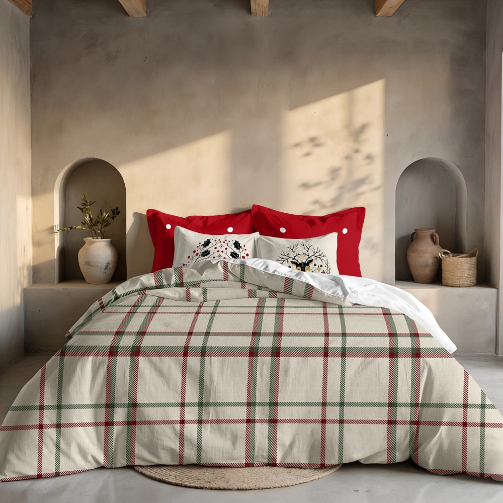 Funda nórdica navidad 100% poliéster multicolor 90 (155x220cm)