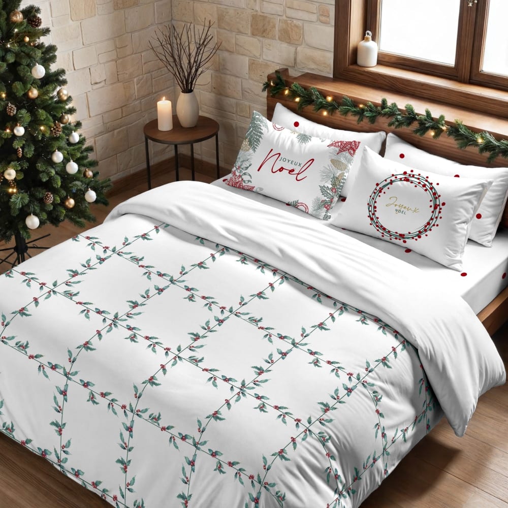 Funda nórdica navidad 100% poliéster multicolor 260x240cm