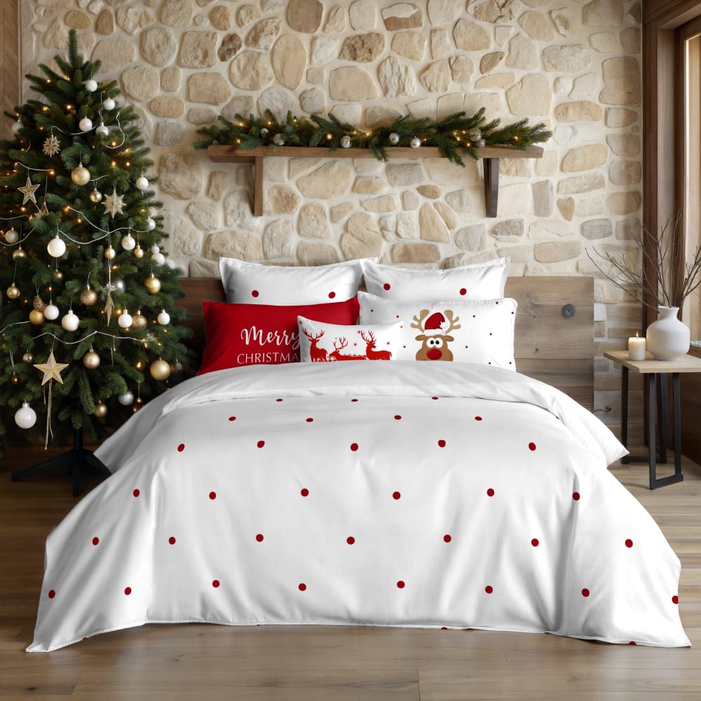 Funda nórdica navidad algodón multicolor 140x200cm