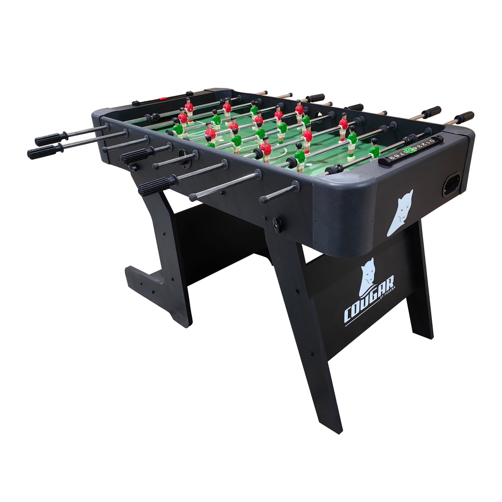 Cougar Klappbarer Fußballtisch | Inkl. Zubehör, Schwarz style modern Schwarz Holz