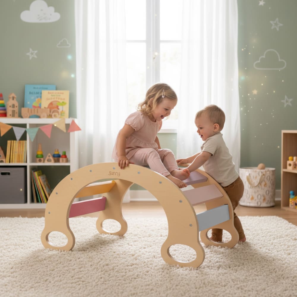 Arche montessori en bois, couleur arc-en-ciel (Sunny) - Image 2