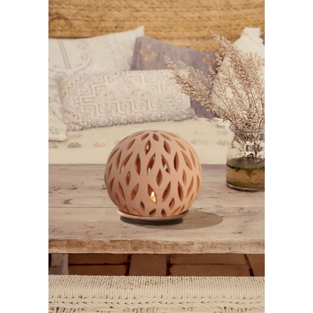Photophore en terre cuite naturelle d.15cm — vue 3