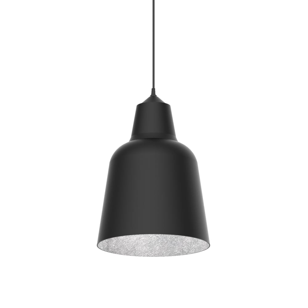 Dong - lampe à suspension en métal argenté nero e27
