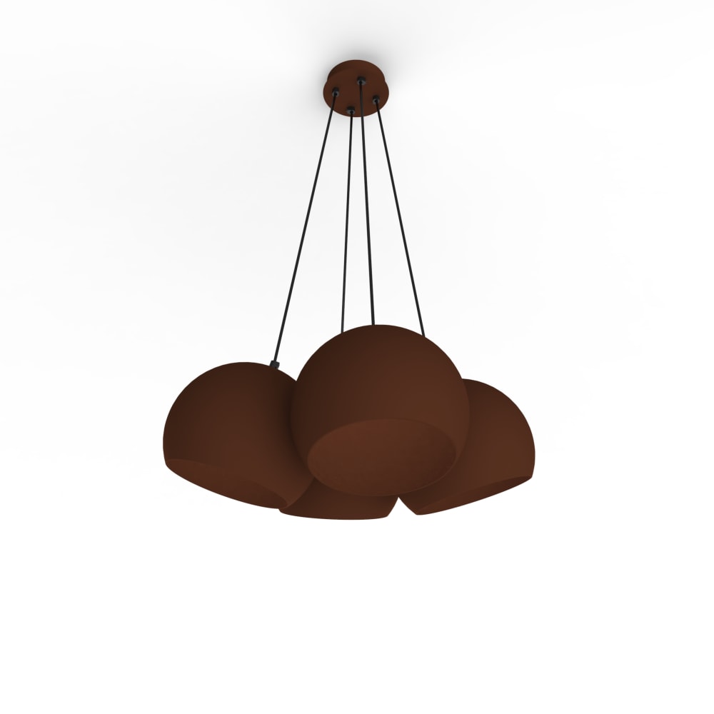 Suspension en métal marron E27