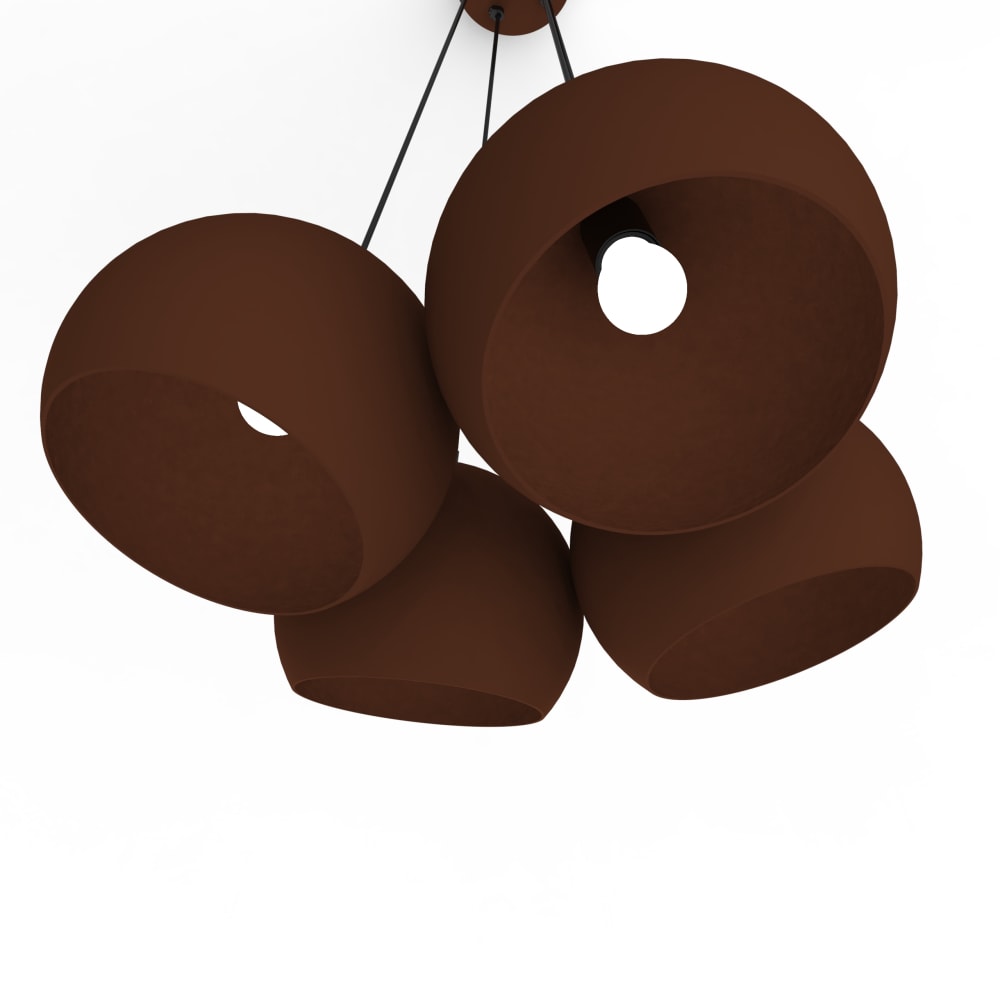 Joe - lampe à suspension en métal corten e27 — vue 4