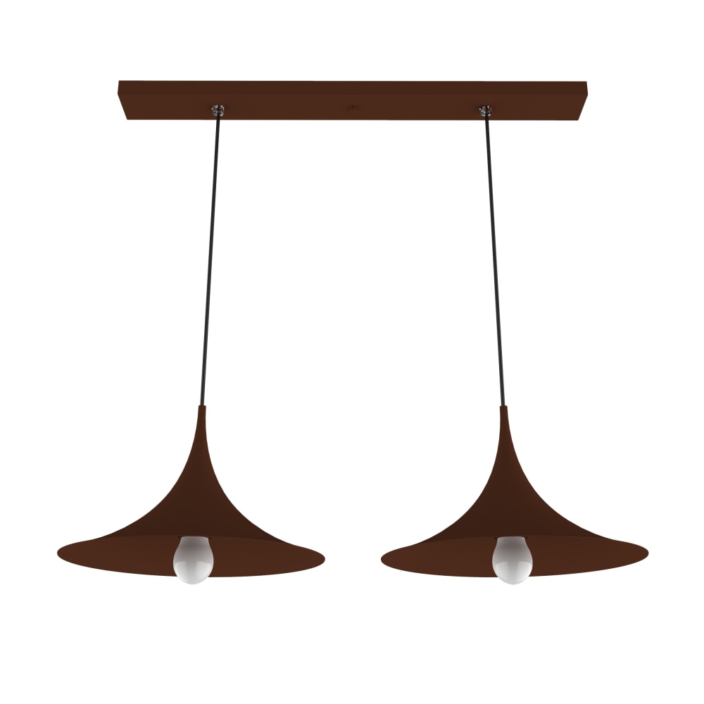 Suspension en métal marron E27