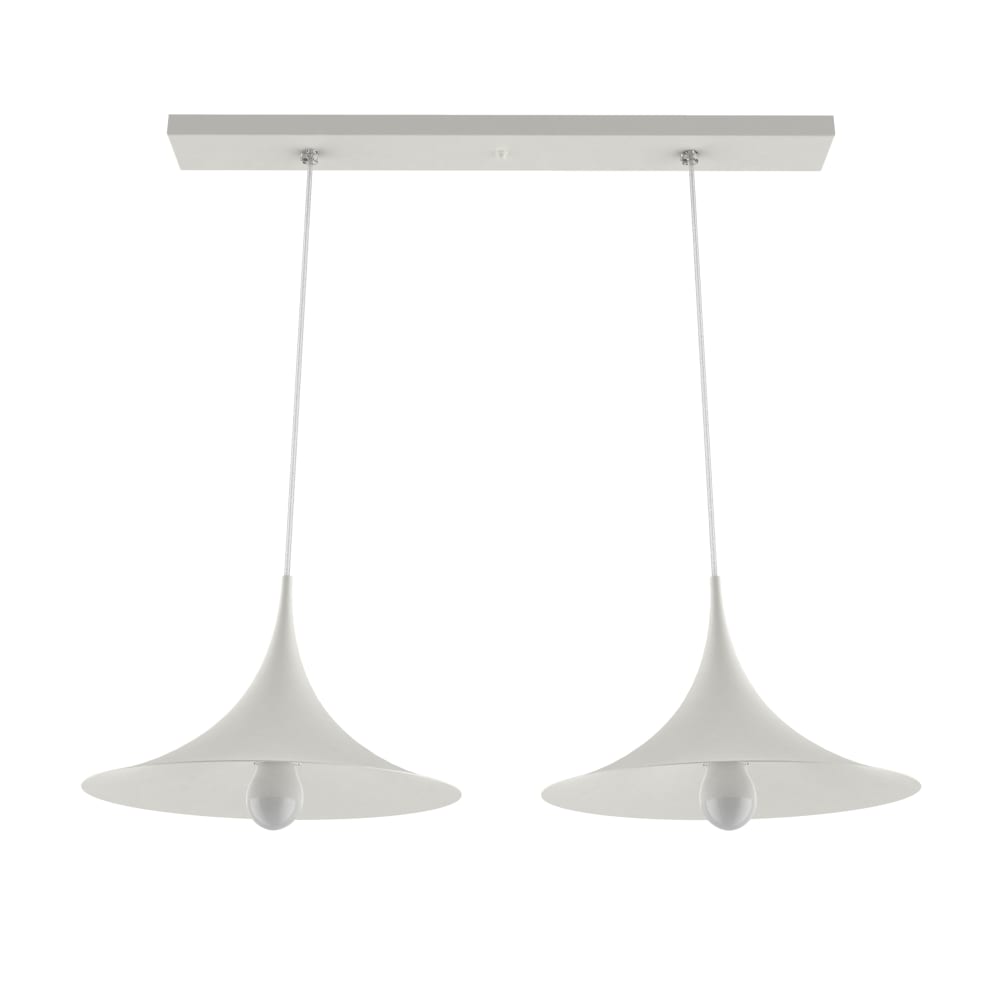 Suspension en métal blanc E27