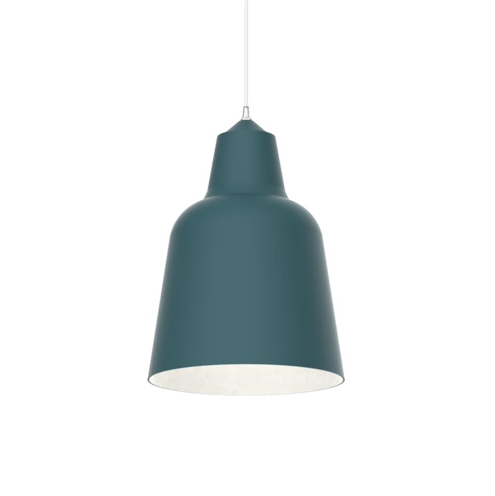 Suspension en métal bleu et blanc interne E27