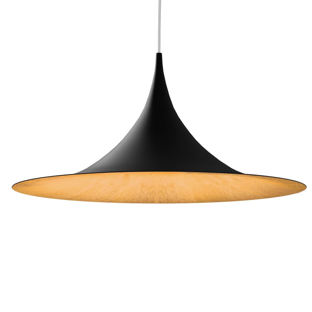 Louie - lampe à suspension en métal doré nero e27
