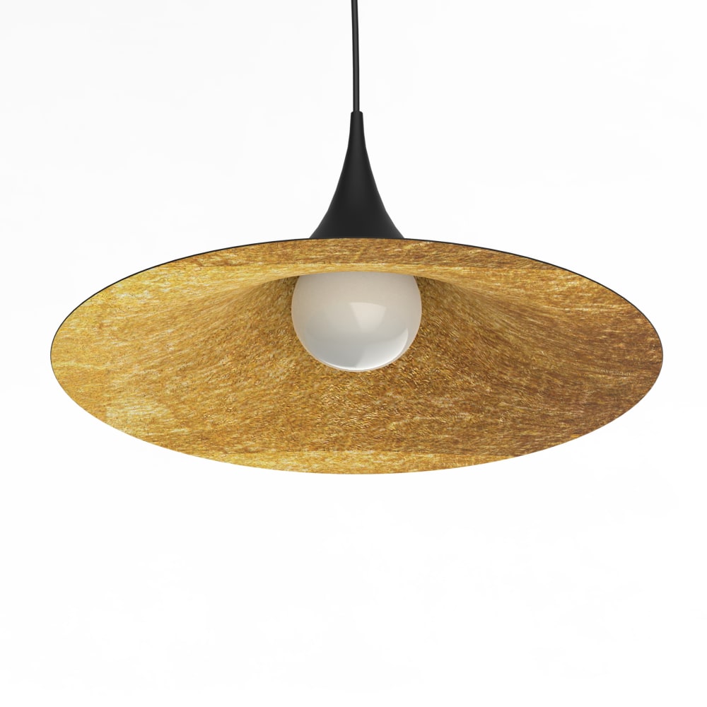 Louie - lampe à suspension en métal doré nero e27 — vue 4