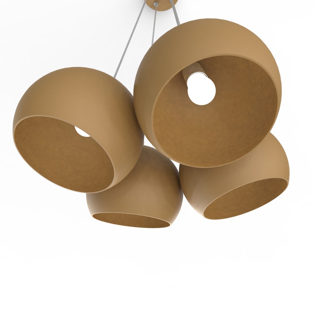 Joe - lampe à suspension en métal doré e27 — vue 4