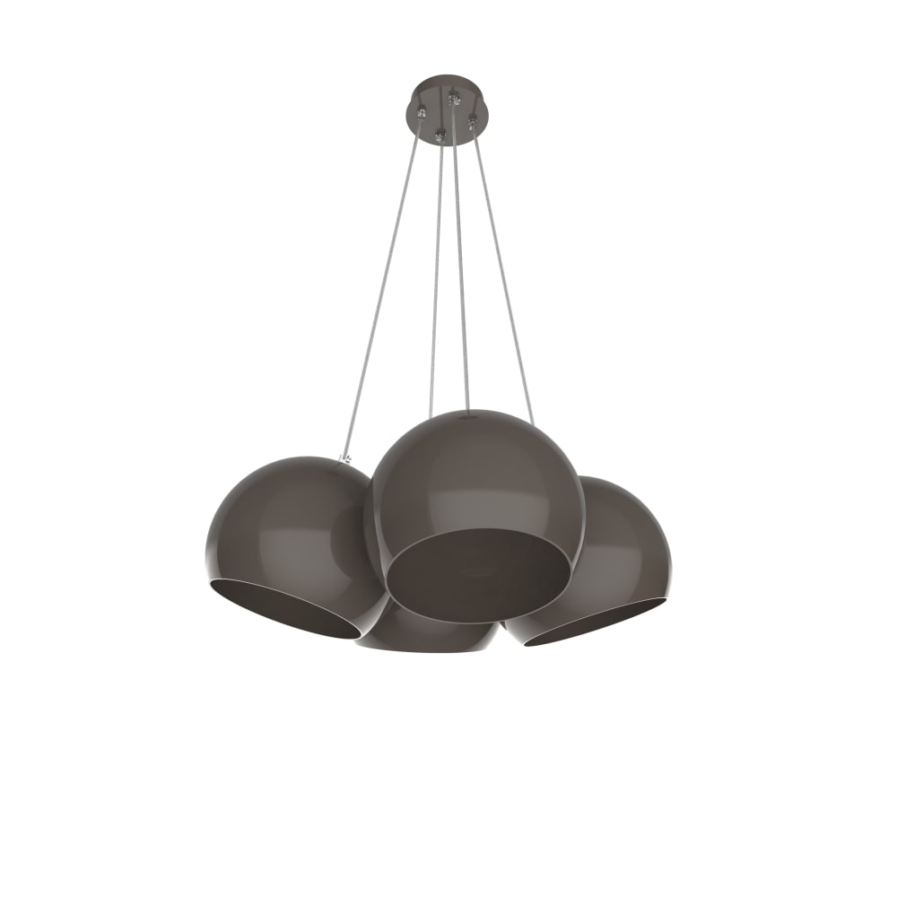 Joe - lampe à suspension en métal tourterelle brillant e27