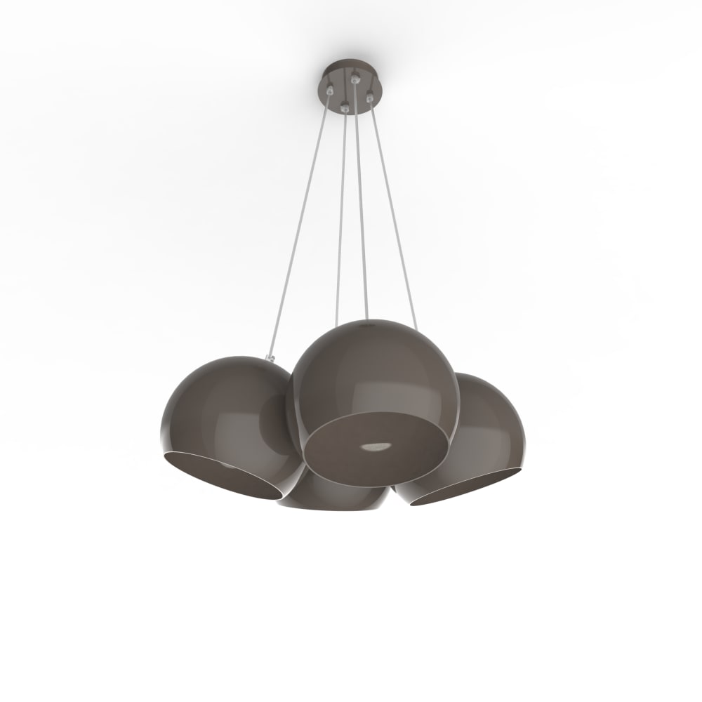 Suspension en métal gris E27