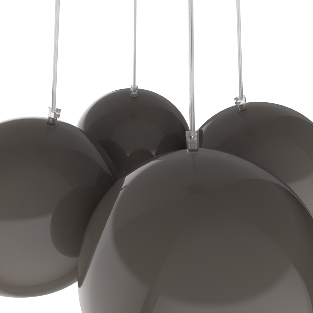 Joe - lampe à suspension en métal tourterelle brillant e27 — vue 4