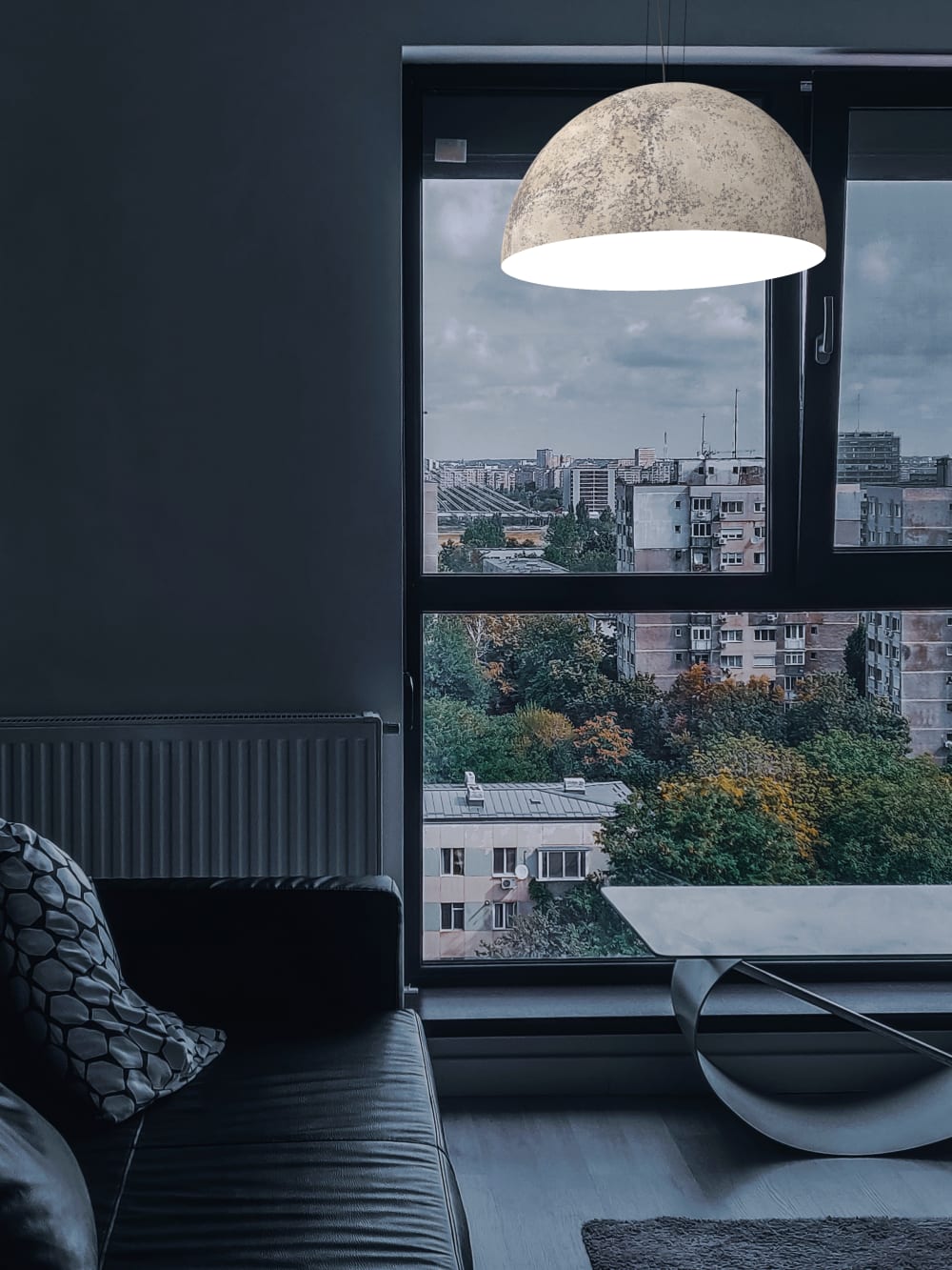 Venice - lampe à suspension en métal béton e27 — vue 4