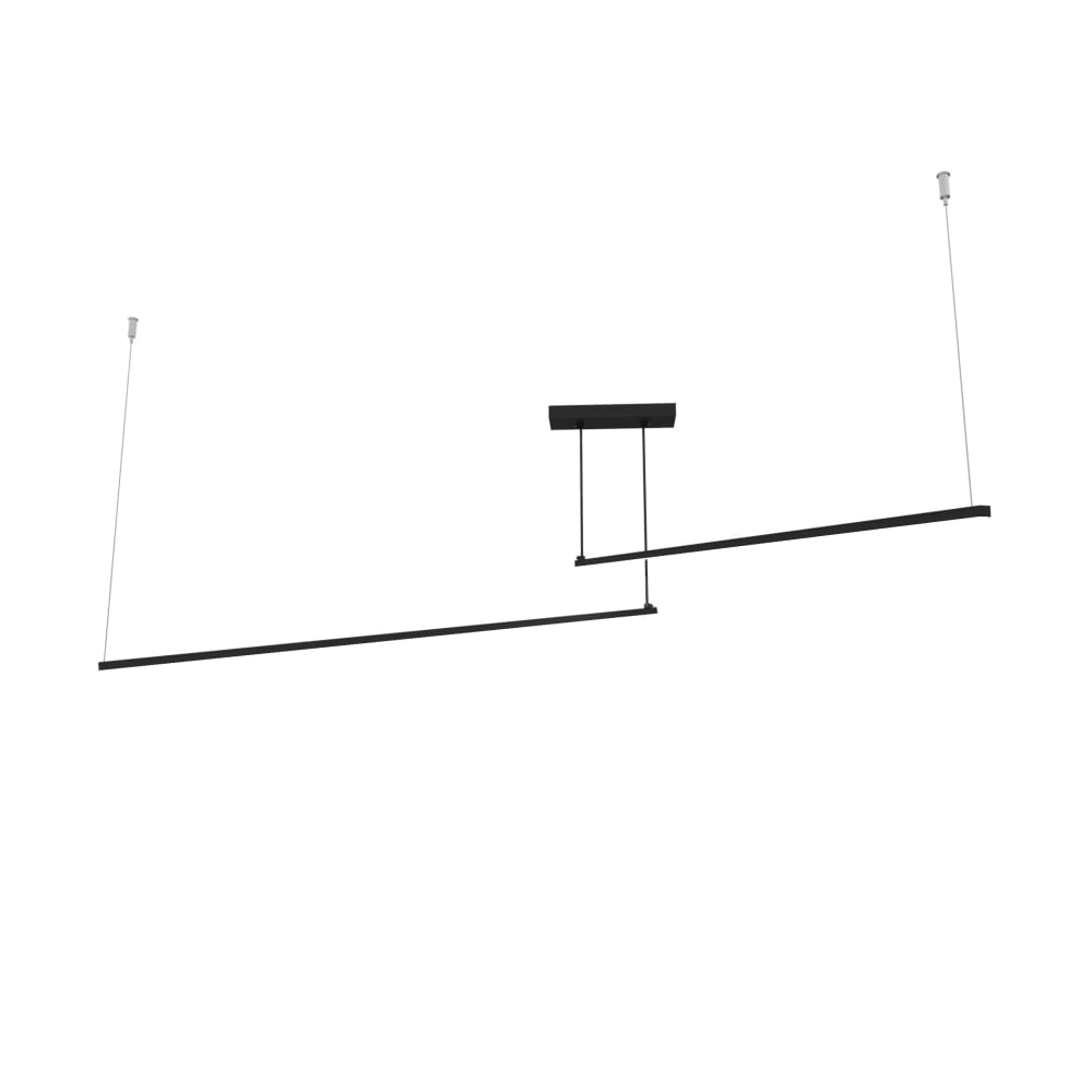 Splint - lampe à suspension en aluminium noir strip.led