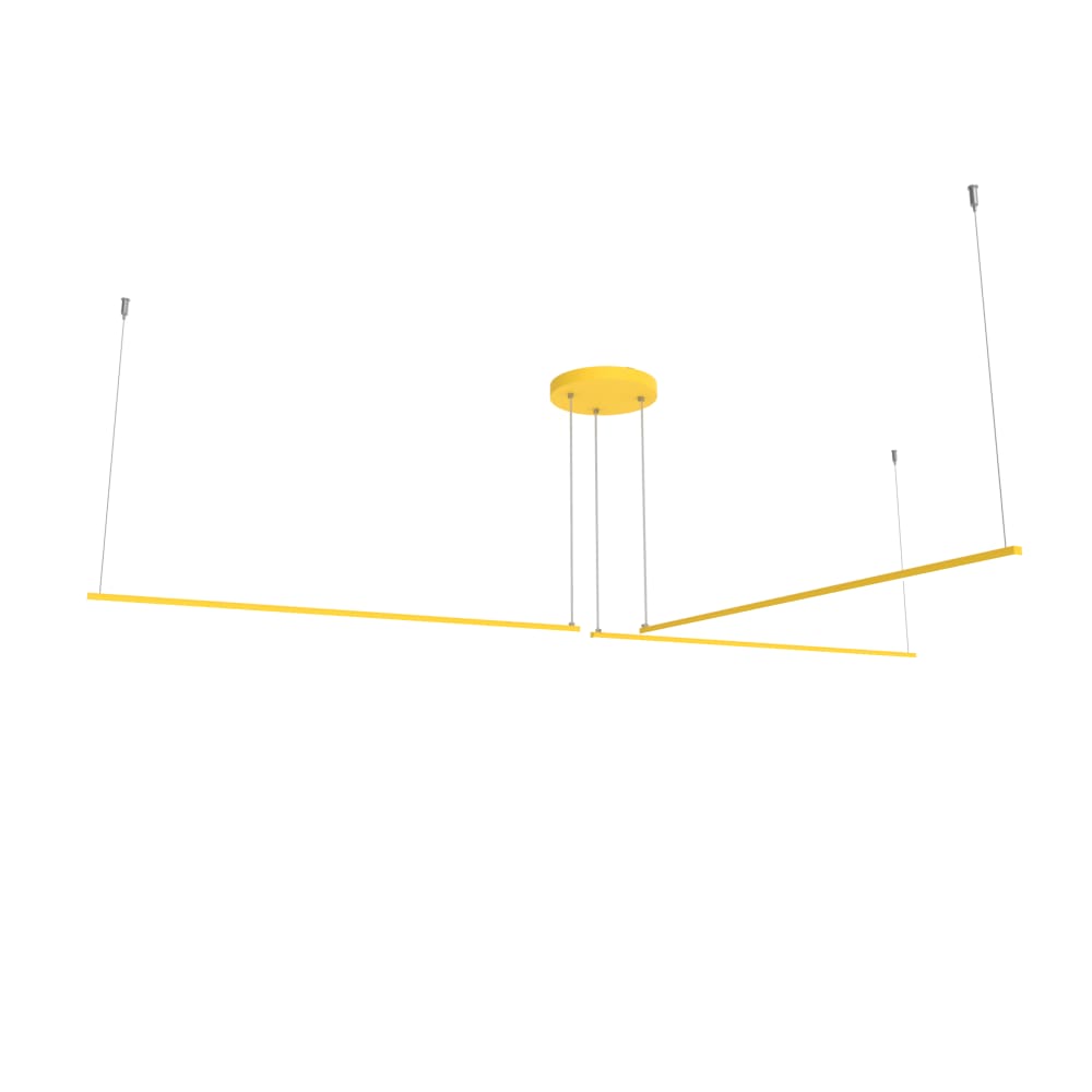 Suspension en métal jaune LED 4000k