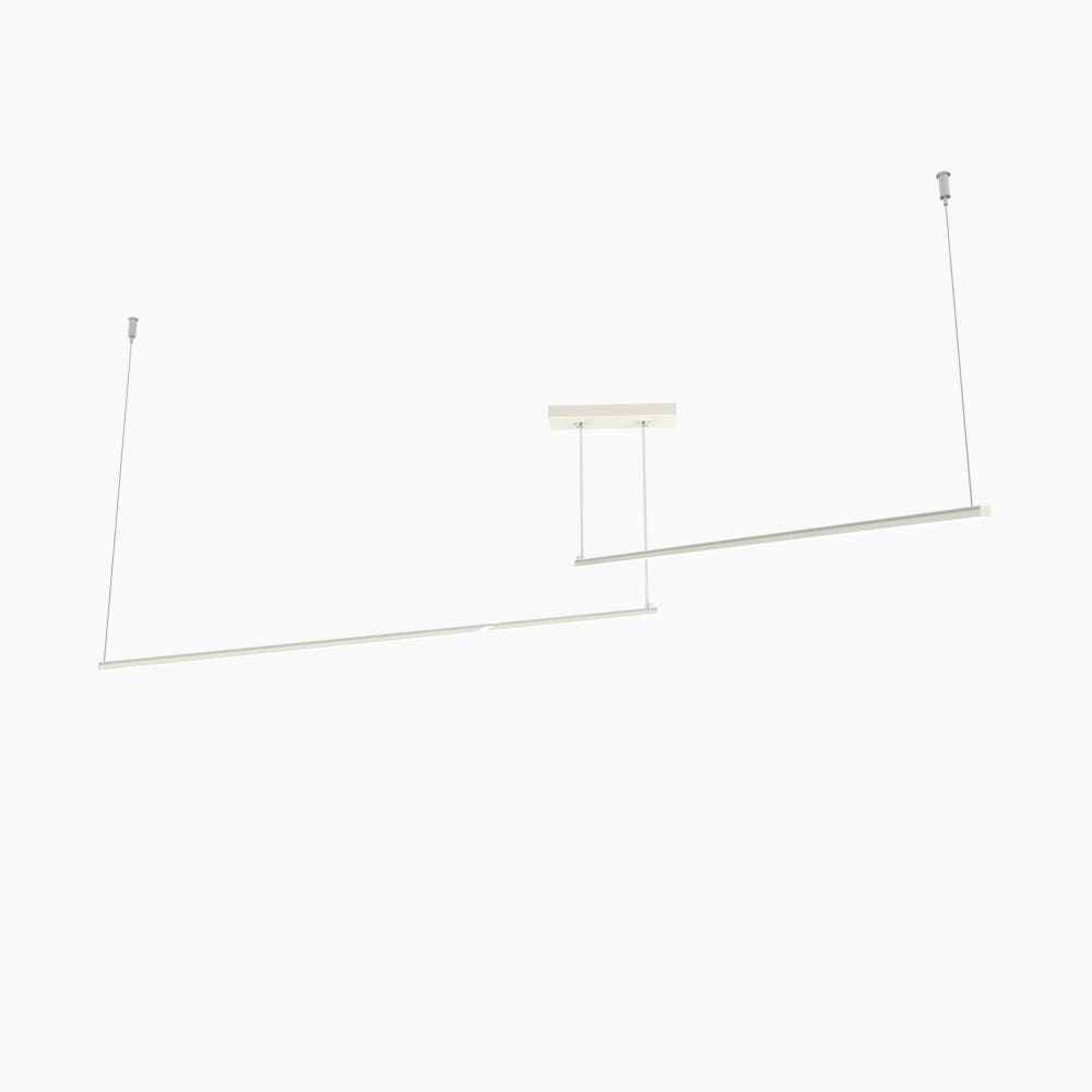 Splint - lampe à suspension en aluminium blanc lucido strip.led